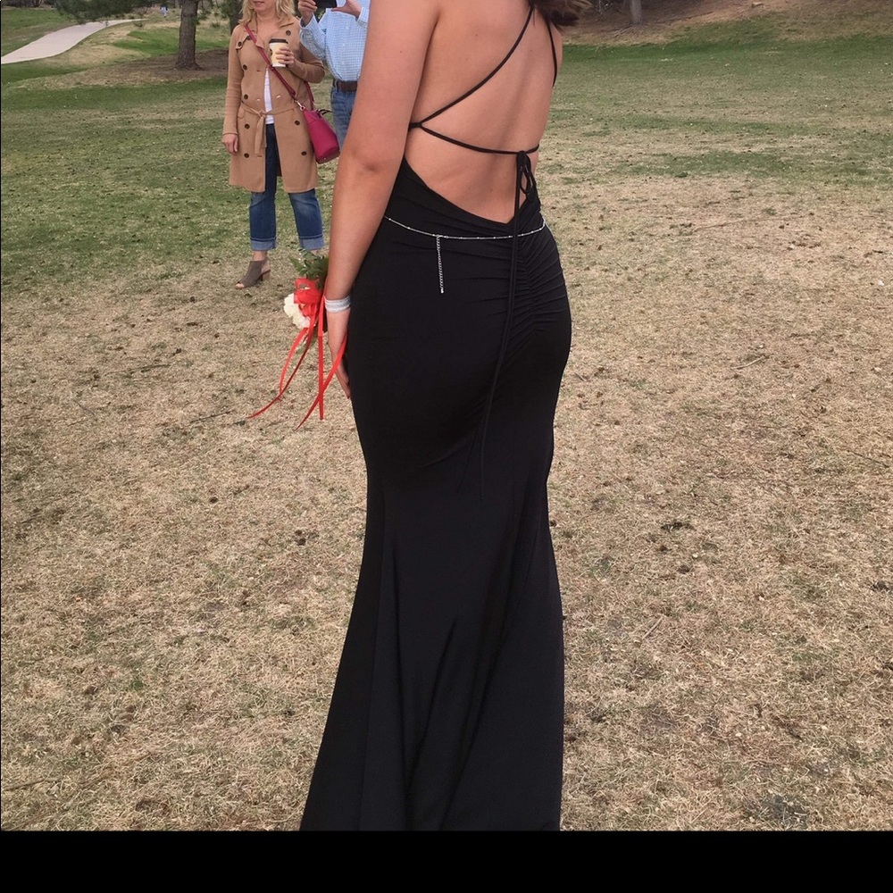 Sexy black prom dress